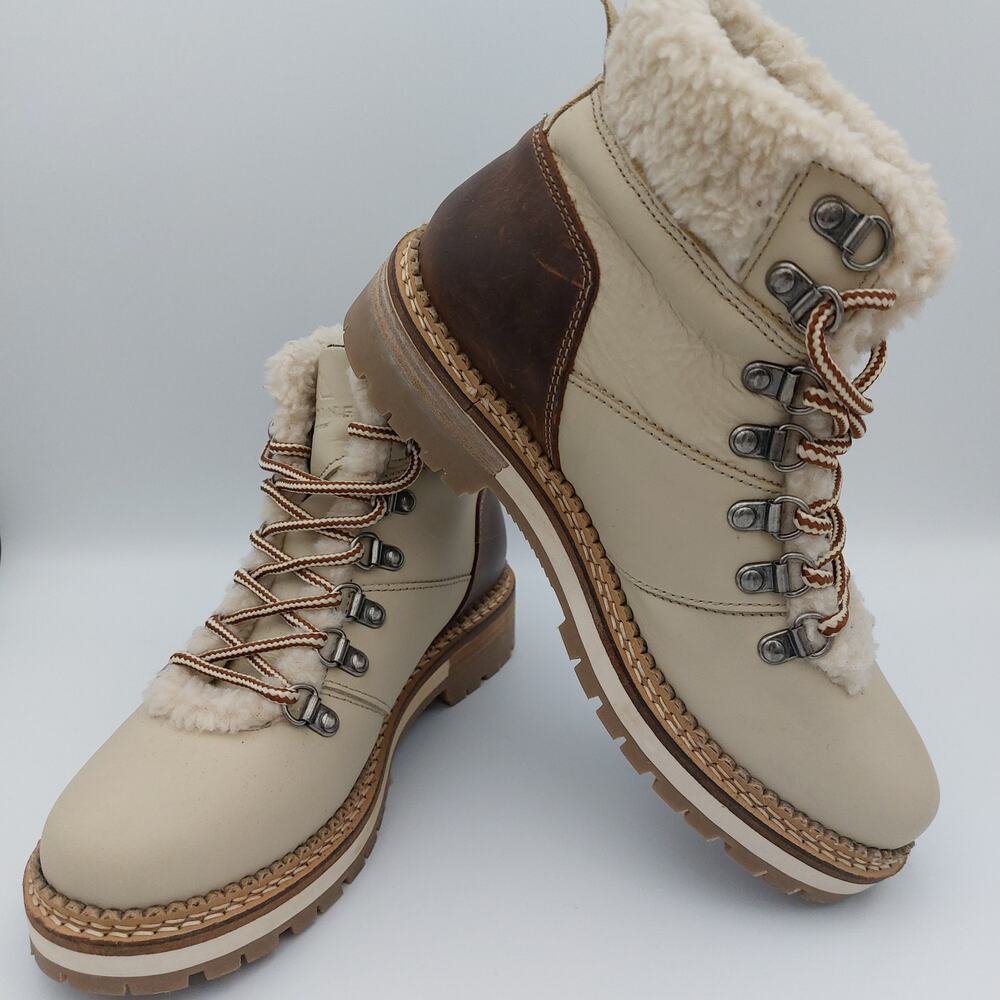 Alpine Design Holly 2.0 Women’s Hiking Boots Size 7.5 Cream Leather Shearling